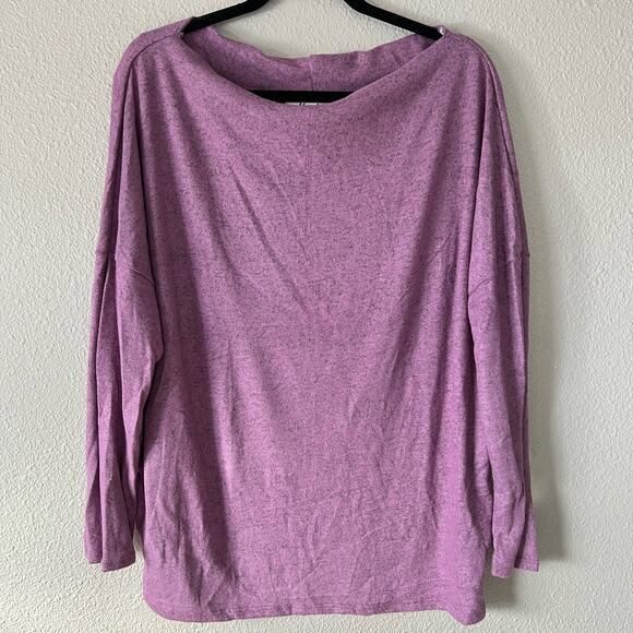 Slouchy Dolman Long Sleeve Hacci Knit Boat Neck Relaxed Women Sweater Blouse - Picture 2 of 8